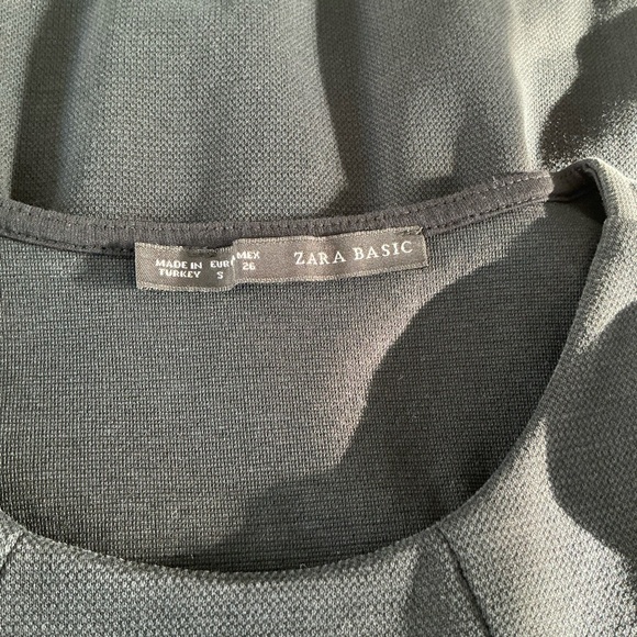 Zara Black Mini Dress with Short Sleeves - Picture 5 of 8